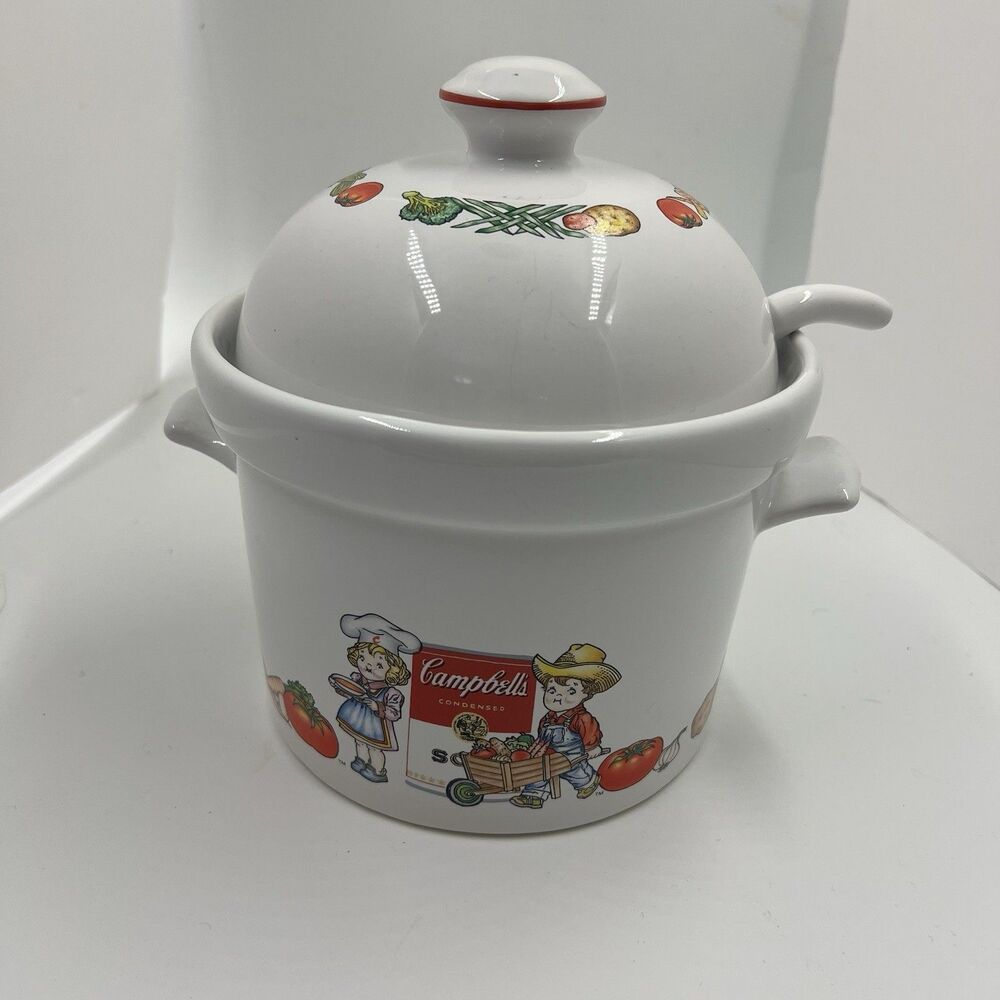 1996 CAMPBELL’S KIDS Soup Tureen/Crock w/Lid & Ladle Westwood International